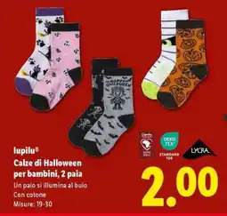 Lidl lupilu Calze di Halloween per bambini, 2 paia offerta