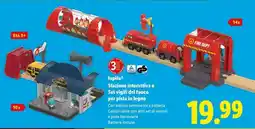 Lidl lupilu Stazione interattiva o Set vigili del fuoco per pista in legno offerta