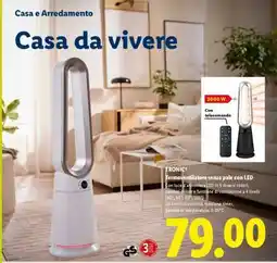 Lidl TRONIC Termoventilatore senza pale con LED offerta