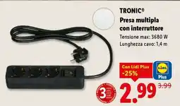 Lidl TRONIC Presa multipla con interruttore offerta
