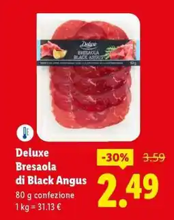 Lidl Deluxe Bresaola di Black Angus offerta
