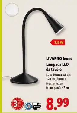 Lidl LIVARNO home Lampada LED da tavolo offerta