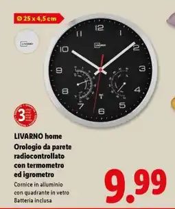 Lidl LIVARNO home Orologio da parete offerta