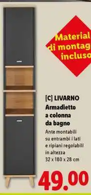Lidl LIVARNO Armadietto a colonna da bagno offerta