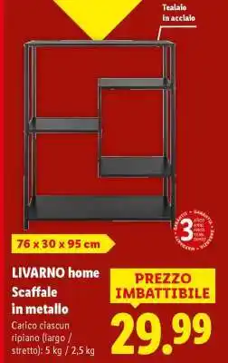 Lidl LIVARNO home Scaffale in metallo offerta