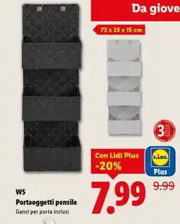 Lidl W5 Portaoggetti pensile offerta