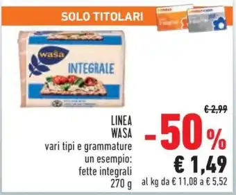Conad LINEA WASA offerta