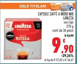 Conad CAPSULE CAFFÈ A MODO MIO LAVAZZA offerta