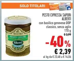 Conad PESTO CIPRESSA SAPORI ALBERTI offerta