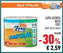 Conad CARTA IGIENICA MEGA FOXY offerta
