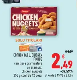 Conad CORDON BLEU, CHICKEN FINDUS offerta
