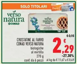 Conad Crostatine al Farro Conad Verso Natura offerta