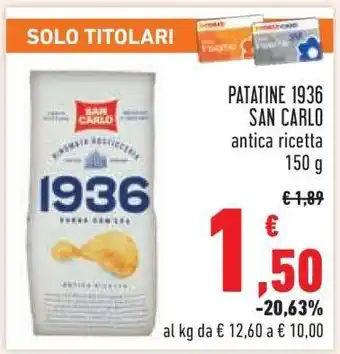 Conad PATATINE 1936 SAN CARLO offerta