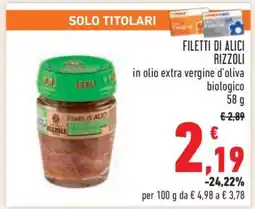 Conad Filetti di Alici Rizzoli offerta