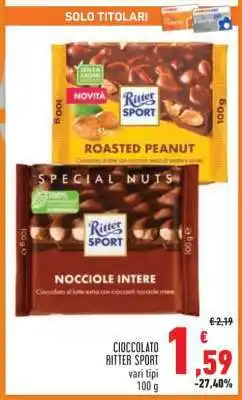 Conad Cioccolato Ritter Sport offerta