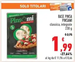 Conad BASE PINSA PINSAMI offerta