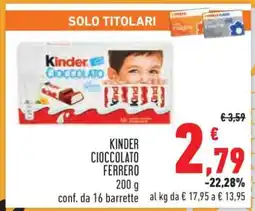 Conad Kinder Cioccolato Ferrero offerta
