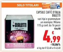 Conad CAPSULE CAFFÈ D'ITALIA BIALETTI offerta