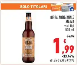 Conad Birra Artigianale Ma.ma offerta