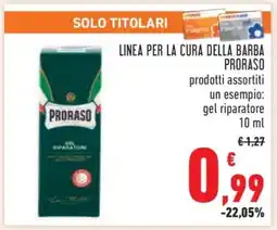 Conad LINEA PER LA CURA DELLA BARBA PRORASO offerta