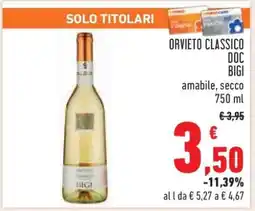 Conad Orvieto Classico DOC BIGI offerta