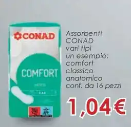 Conad Assorbenti CONAD offerta