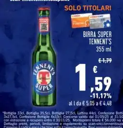 Conad Birra Super Tennent's offerta