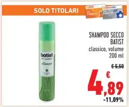 Conad SHAMPOO SECCO BATIST offerta