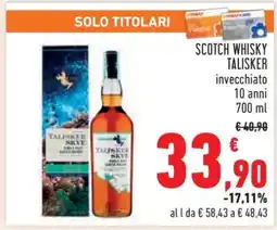 Conad Scotch Whisky Talisker offerta