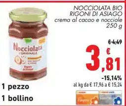 Conad Nocciolata Bio Rigoni di Asiago offerta
