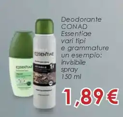 Conad Deodorante CONAD Essentiae offerta