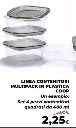Extracoop Linea contenitori multipack in plastica COOP offerta