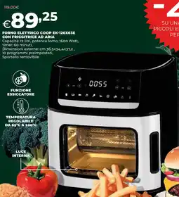 Extracoop FORNO ELETTRICO COOP EK-120X03E CON FRIGGITRICE AD ARIA offerta