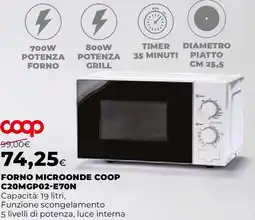 Extracoop FORNO MICROONDE COOP C20MGP02-E70N offerta