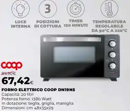 Extracoop FORNO ELETTRICO COOP DN19N5 offerta