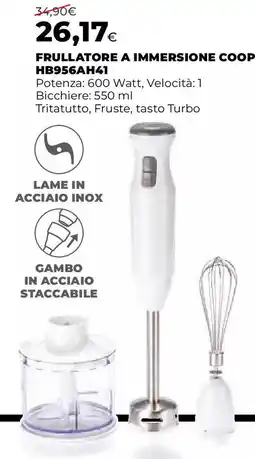 Extracoop FRULLATORE A IMMERSIONE COOP HB956AH41 offerta