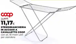 Extracoop Stendibiancheria in acciaio a cavalletto COOP offerta