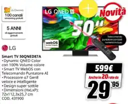 MediaWorld LG Smart TV 50QNED87A offerta