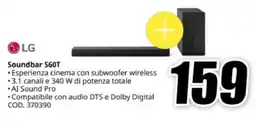 MediaWorld LG Soundbar S60T offerta