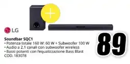 MediaWorld LG Soundbar SQC1 offerta
