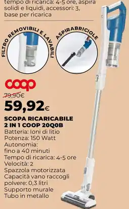 Extracoop SCOPA RICARICABILE 2 IN 1 COOP 20Q0B offerta