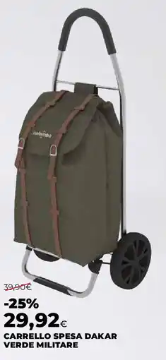 Extracoop Carrello spesa dakar verde militare offerta