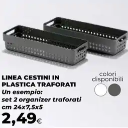 Extracoop Linea cestini in plastica traforati offerta