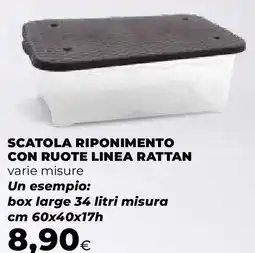 Extracoop Scatola riponimento con ruote linea rattan offerta