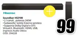 MediaWorld Hisense Soundbar HS2100 offerta