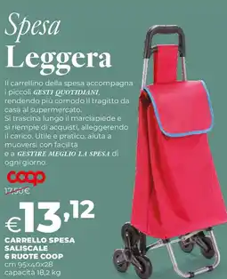 Extracoop Carrello spesa saliscale 6 ruote COOP offerta