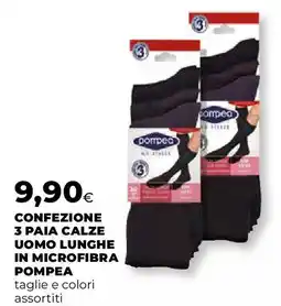 Extracoop Confezione 3 paia calze uomo lunghe in microfibra POMPEA offerta