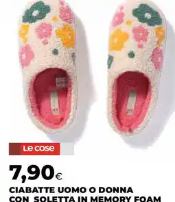 Extracoop Le cose ciabatte uomo o donna con soletta in memory foam offerta