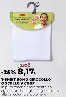 Extracoop T-shirt uomo girocollo o scollo V COOP offerta