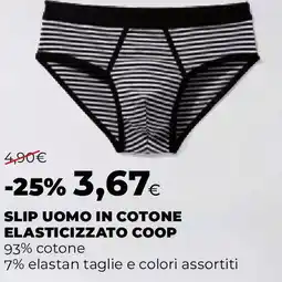 Extracoop Slip uomo in cotone elasticizzato COOP offerta